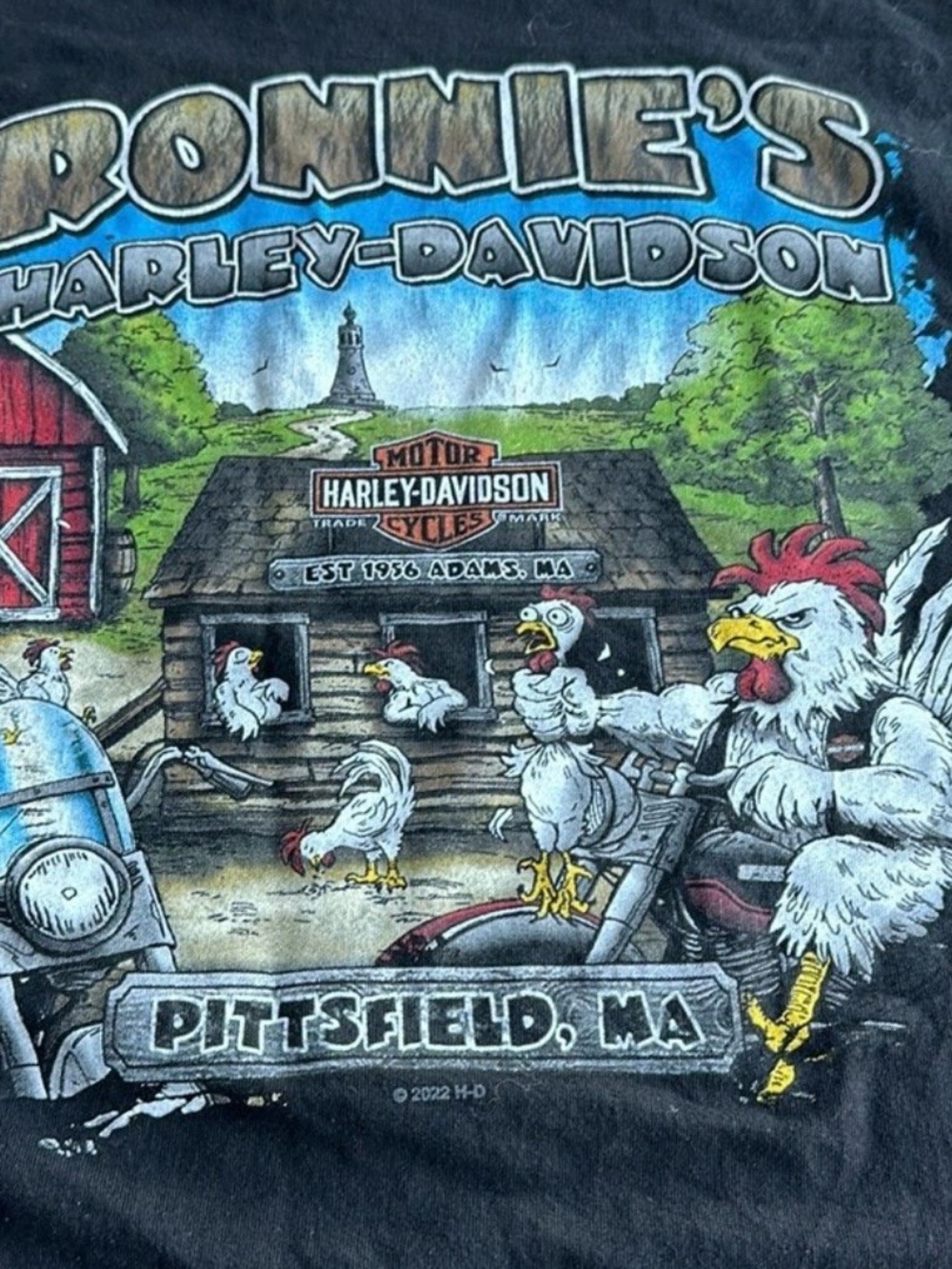 Harley-Davidson T-Shirt Ronnie’s Pittsfield, MA Size 2XL